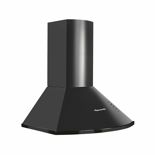 Butterfly 60 cm CH 602 Black Matte Finish Arc Chimney
