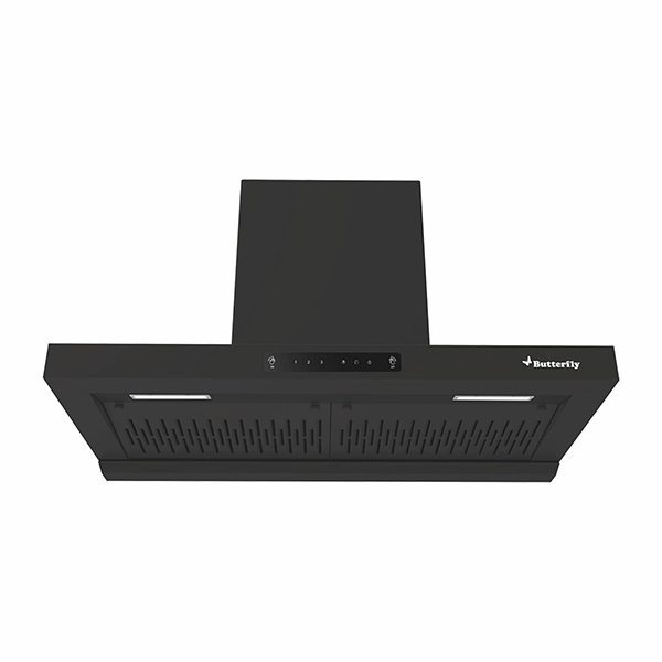 Butterfly 90 cm CH 901 T-shape Black Matte Finish Chimney