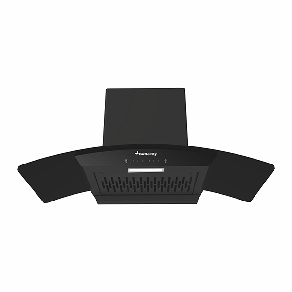 Butterfly 90 cm CH 902 Black Matte Finish Curve Chimney