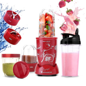 Wonderchef Nutri-blend 500W Mixer Grinder 3 Jars Red